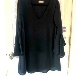 Black knee length dress